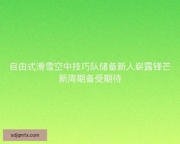 自由式滑雪空中技巧队储备新人崭露锋芒新周期备受期待